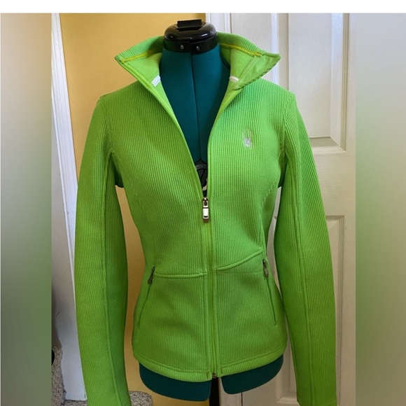 Spyder Green Jacket Full-Length Zipper - Picture 1 of 4